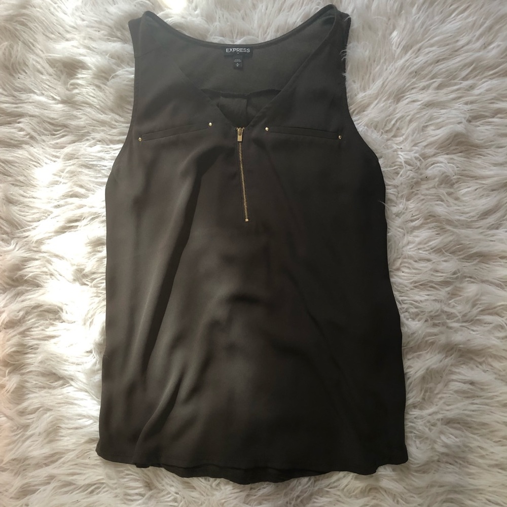 Express olive green top